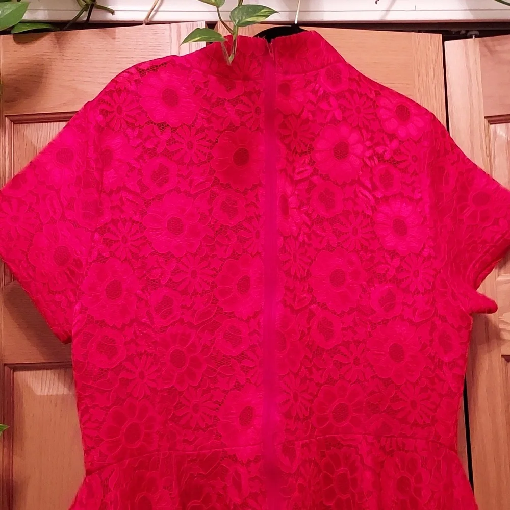 EIEN EUC Red Lace Dress - Picture 5 of 12